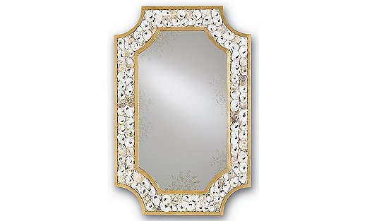 The Margate Oyster Shell Mirror features scores of hand-applied shells.
